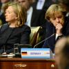 Hillary Clinton hatte schon als US-Außenministerin mit Angela Merkel zu tun (wie auf dem OSZE-Gipfel 2010 in Astana). Bei einem Wiedersehen könnte sie diesmal US-Präsidentin sein. 