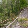 Der Weg zur Burg Hohenzollern ist bei einem Unwetter in Mitleidenschaft geraten.