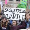 An den Demonstrationen für den Klimaschutz nahm auch die Schwedin Greta Thunberg (zweite von rechts) teil, links neben ihr die deutsche Klimaaktivistin Luisa Neubauer.