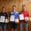 Die Meister der verschiedenen Spielklassen wurden bei der Tagung in Großaitingen geehrt. Unser Bild zeigt von links Spielgruppenleiter Markus Heider, Maximilian Dempf (SV Reinhartshausen II), Maximilian Altmann (SpVgg Langerringen), Simon Peter (TSV Fischach) und Dominic Kamp (SG Obermeitingen/Hurlach). 