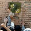 Iranische Studenten demonstrieren von der Britischen Botschaft in Teheran. 