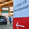 In der Corona-Teststation in Hirblingen können sich die Bürger des Landkreises auf Covid-19 testen lassen. 	