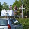 Der erste Drive-in-Gottesdienst in den Stauden stieß auf große Resonanz.