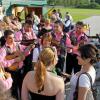 Eine Kostprobe ihres musikalischen Könnens gab die Zigeunermusikgruppe der Folkloregruppe „Branco Radicevic“ beim Weinfest des Partnerschaftsvereins im Juli 2013 am Sportheim. 

