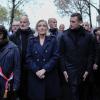 Marine Le Pen und Jordan Bardella bei der Demonstration gegen Antisemitismus in Paris.