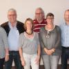 Der neue Vorstand: (von links) Bärbel Anwald, Georg Anwald, Astrid Hollinger, Wolfgang Furmanek, Nicole Rott und Alexander Wagner. 	