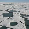 Mit Lücken: Die Eisdecke des arktischen Meeres am Nordpol.
