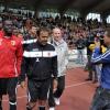 Um 10.34 Uhr kam die Mannschaft des FC Augsburg auf das Feld im Rosenaustadion