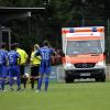 Um den verletzten Glötter Spieler Michael Rolle ärztlich zu versorgen, musste der Rettungswagen im Derby gegen Wertingen auf das Spielfeld fahren. 
