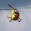 Der  Rettungshubschrauber  war in Mering-St. Afra wegen eines Unfalls im Einsatz. 