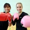 Besonderes Erlebnis: Eine Einheit Boxtraining mit Tina Rupprecht.