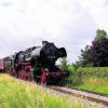 Mit dem Dampfzug geht es von Nördlingen zur Kinderzeche Dinkelsbühl. Foto: EV