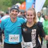 Die schnellsten Starter beim Firmenlauf: Franziska Krull und Johannes Hillebrand.