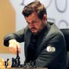 Schach-Weltmeister Magnus Carlsen in Aktion.