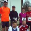 Die LCA-Läufer (hinten, von links): Mathias Bronner, Uwe Scheffler, Claudia Fischer, Werner Fendt, (vorne, von links) Heini Schoder und Martin Widmayr.