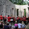 Eine eindrucksvolle Kulisse für ein musikalisches Ereignis: Die Ruine auf dem Uhlberg, die der Wolferstädter Musikverein für seine Serenade gewählt hatte. 