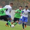 Die B-Junioren der JFG Wertachtal (blau-weiß) gewannen gegen den TSV Nördlingen (grün-schwarz) mit 6:3.