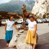 Brigitte und Karin Simmnacher während ihres Urlaubs im August 1988 bei St. Ulrich in den Dolomiten.