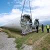 So läuft der Transport der großen Windräder durch Leeder.