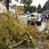 Während eines Gewitters hat der Wind in der Adalbert-Stifter-Straße in Donauwörth von einer Kastanie einen Ast abgerissen. Dieser fiel auf ein Auto und beschädigte es erheblich.