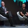 Twitter-CEO Jack Dorsey (rechts) und Bloomberg-Gründer Michael Bloomberg haben einen 24-Stunden-News-Stream angekündigt.