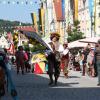 Gänse, Ochsen, bepackte Esel: Beim Einzug der Bauern und Handwerker auf das Frundsbergfest gab es viel zu sehen.