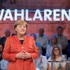 Bundeskanzlerin Angela Merkel tritt in der ARD-«Wahlarena» in der Kulturwerft Gollan in Lübeck auf.
