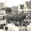 Die SGL-Werkskapelle bei einem Festumzug zum 10-jährigen Bestehen der Kapelle im Jahr 1966.
