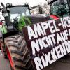 Landwirte nehmen mit Traktoren auf einer Demonstration des Deutschen Bauernverbandes unter dem Motto «Zu viel ist zu viel! Jetzt ist Schluss!» teil.