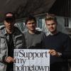Die Gründer der Website „support my hometown“: (von links) Maximilian Vihl, Max Gartner und Tizian Fendt. 	
