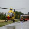 Ein 17-Jähriger Rolerfahrer musste mit dem Hubschrauber ins Krankenhaus gefolgen werden.