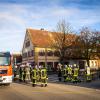 Rund 100 Feuerwehrleute waren am Samstagmorgen in Megesheim im Einsatz.