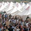 Flüchtlinge aus Syrien demonstrieren in einem türkischen Camp gegen Präsident Baschar al-Assad. An der Grenze zur Türkei, auf der syrischen Seite.