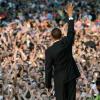 In Berlin wird Obama vor dem Brandenburger Tor zu ausgewählten Gästen sprechen. Hier sieht man ihn bei seinem Besuch in Berlin 2008, als er für die Präsidentschaftswahl kandidierte.