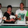 Der FC Osterbuch übergab Brigitte Lehenberger von der DKMS eine Spende von 700 Euro. Das Bild zeigt sie mit (von links) Bürgermeister Johann Gebele, Stefan Mehler und FCO-Vorsitzendem Michael Abold. 