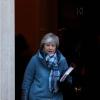Frostige Zeiten in Großbritannien: Theresa May vor der Downing Street 10.