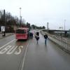 Diese Verbindungsrampe zur Wallstraßenbrücke ist stark beschädigt, sie wird ab Februar für schwere Fahrzeuge gesperrt. Das trifft vor allem Busfahrgäste.