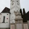 Die Renovierungsarbeiten an der Ecknacher Kirche sind nun am Turm gestartet.