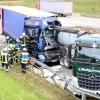 Bei diesem Auffahrunfall am Donnerstag bei Dornstadt starb ein Lastwagenfahrer.