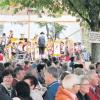 Tausende feierten das Holzheimer Dorffest am Wochenende: Musiker (oben), der Leibi-Express (links unten) und Ochse vom Spieß sorgten für Stimmung.  