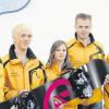 Blicken auf eine erfolgreiche Saison zurück – von links: Peter Hieber (Abteilungsleiter Ski), Christian Frey, Larissa Nowotny, Dominik Riederle (alle Snowboard-Lehrer Grundstufe) und Bernd Bigelmayr (DSV-Skilehrer). 