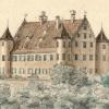 Das Schloss von Pfersee, gemalt im Jahr 1856. Es ist schon lange kein Adelssitz mehr.