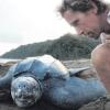 Lederschildkröten sind selten gewordene Tiere. Thorsten Böhnke hat auf seiner Reise eine entdeckt.  