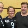 Das sind die neuen Gesichter bei den Volleyballerinnen des TSV Friedberg, die in der anstehenden Saison erstmals in der 3. Liga spielen. Von links Anja Müller, Manuela Ambosch, Co-Trainer Adrian Müller und Daniela Waldner. 