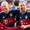 Sie waren auch 2013 beim Triple-Gewinn der Bayern dabei: Arjen Robben (links) und Franck Ribéry. Trainer Heynckes verzichtet auch 2018 nicht auf sein Top-Duo.