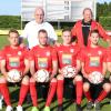 Spartenchef Karl Dirr und Betreuer Franz Mayer (hinten von links) präsentieren auf dem heimischen Sportgelände sechs der acht Bubesheimer Neuzugänge: Randy Elongo-Yombo, Maximilian Sauter, Julian Schmid, Edward Schäfer, Kevin Steiner und Nico Lonsinger (vorne von links). 