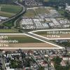 Unser Luftbild von Gersthofen zeigt die geplanten Baugebiete nördlich der Thyssenstraße und nördlich der Feuerwache sowie Am Ballonstartplatz.