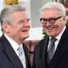 SPD-Chef Gabriel schlägt Frank-Walter Steinmeier (rechts) als Nachfolger von Bundespräsident Joachim Gauck vor.