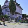 Die Feuerwehr rückte am Dienstagmittag zu einem Brand in Landsberg aus.