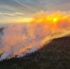 Lichterloh brennt der Wald in einem gesperrten Teil des Nationalparks Harz.